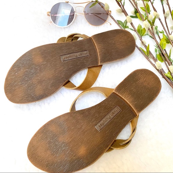 🍂HUSH PUPPIES-leather sandals/braided detailing - Picture 4 of 6
